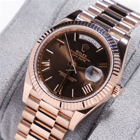 chocolate rose gold rolex